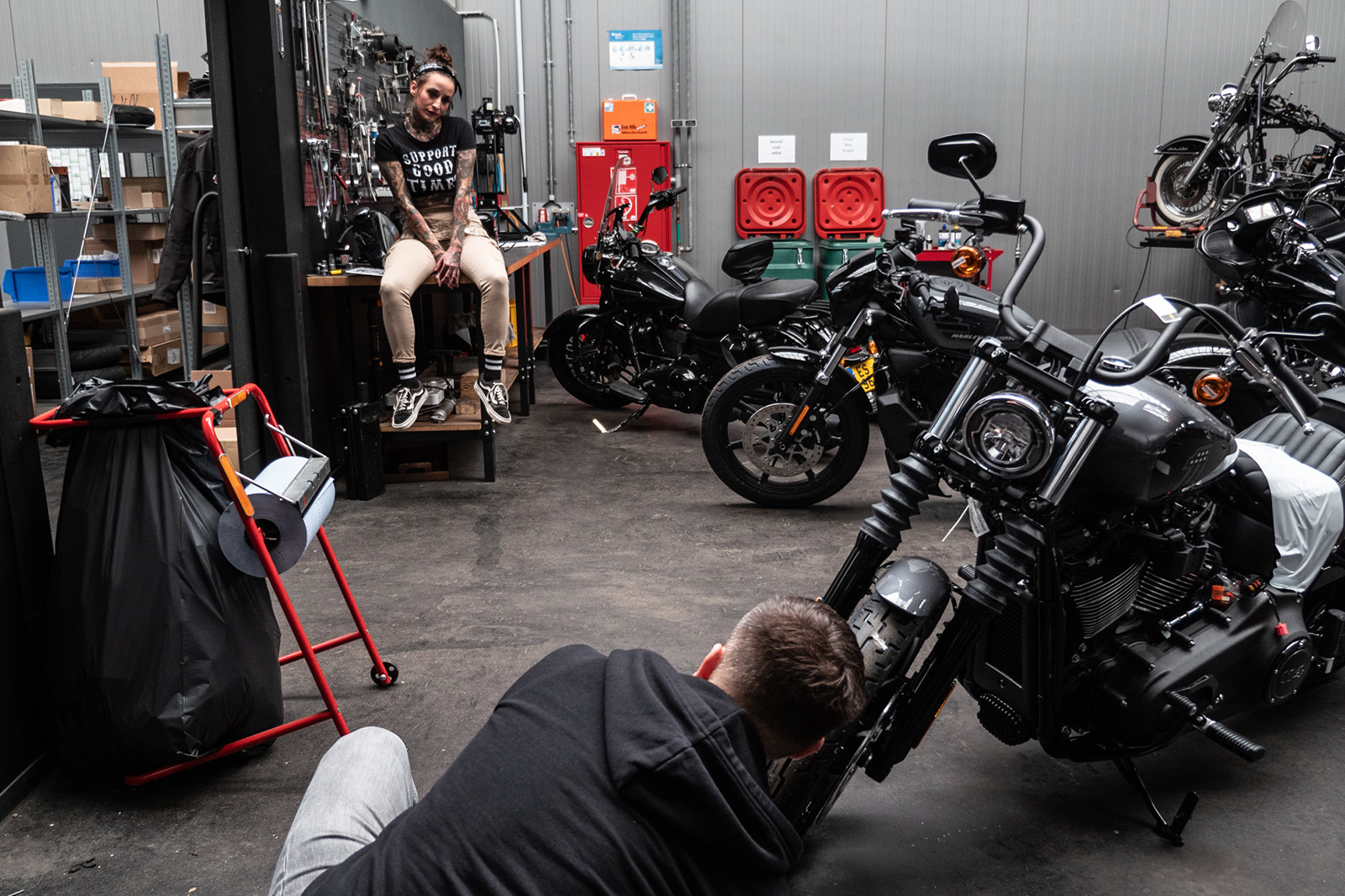 Portraitgruppe 2 - Biker-Shooting mit Harley Davidson
